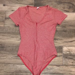 Urban Outfitters Ribbed Striped Bodysuit
